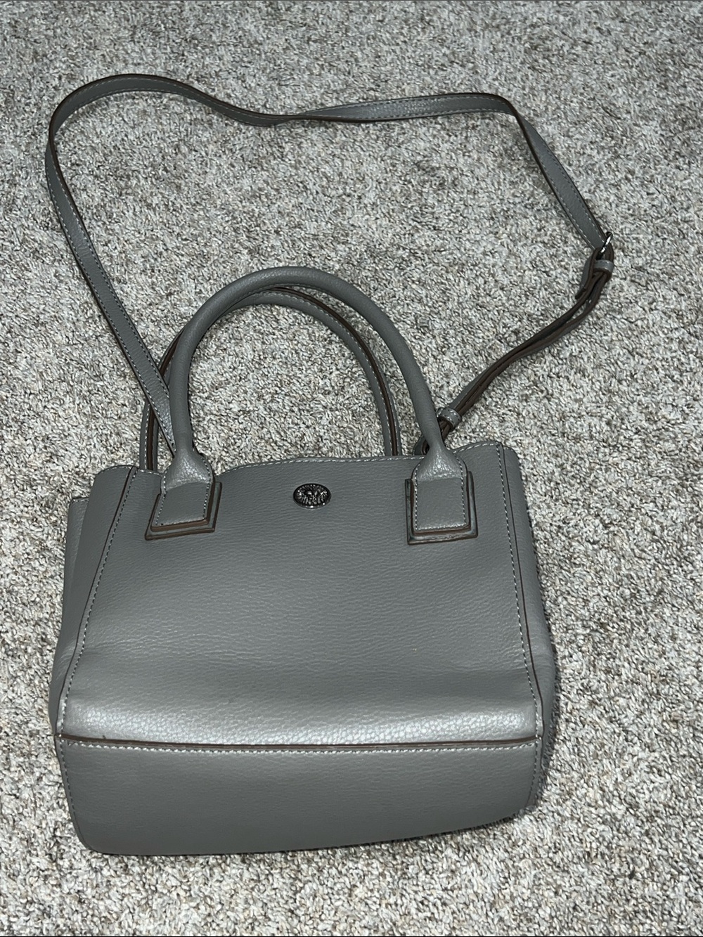 Anne Klein Gray Women's Satchel Bag - Classic Crossbody Style